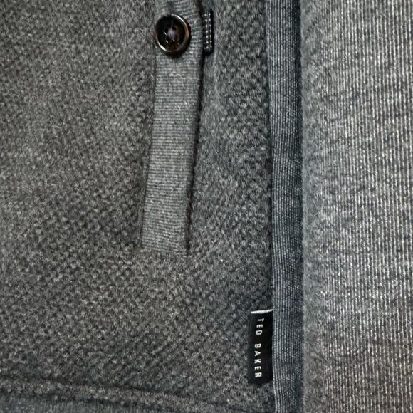 Ted Baker London Holla Gray Knit Zip Bomber Jacket Men’s 40 (Large) Smart Casual - Picture 7 of 9